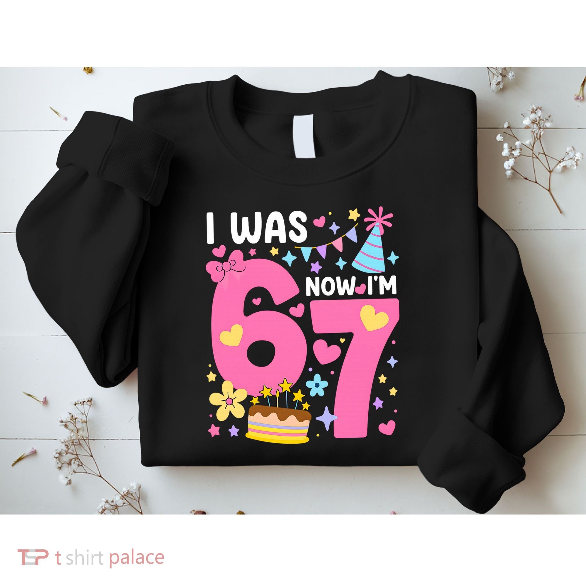 I Was 6 Now I’m 7 Cute 7th Birthday 6-7 Meme Sweatshirt
