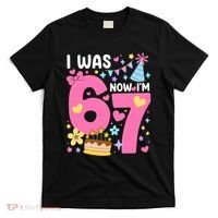 I Was 6 Now I’m 7 Cute 7th Birthday 6-7 Meme T-Shirt thumb 0
