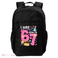 I Was 6 Now I’m 7 Cute 7th Birthday 6-7 Meme Backpack thumb 0