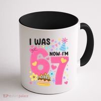 I Was 6 Now I’m 7 Cute 7th Birthday 6-7 Meme Coffee Mug thumb 1