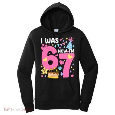 I Was 6 Now I’m 7 Cute 7th Birthday 6-7 Meme Women's Hoodie