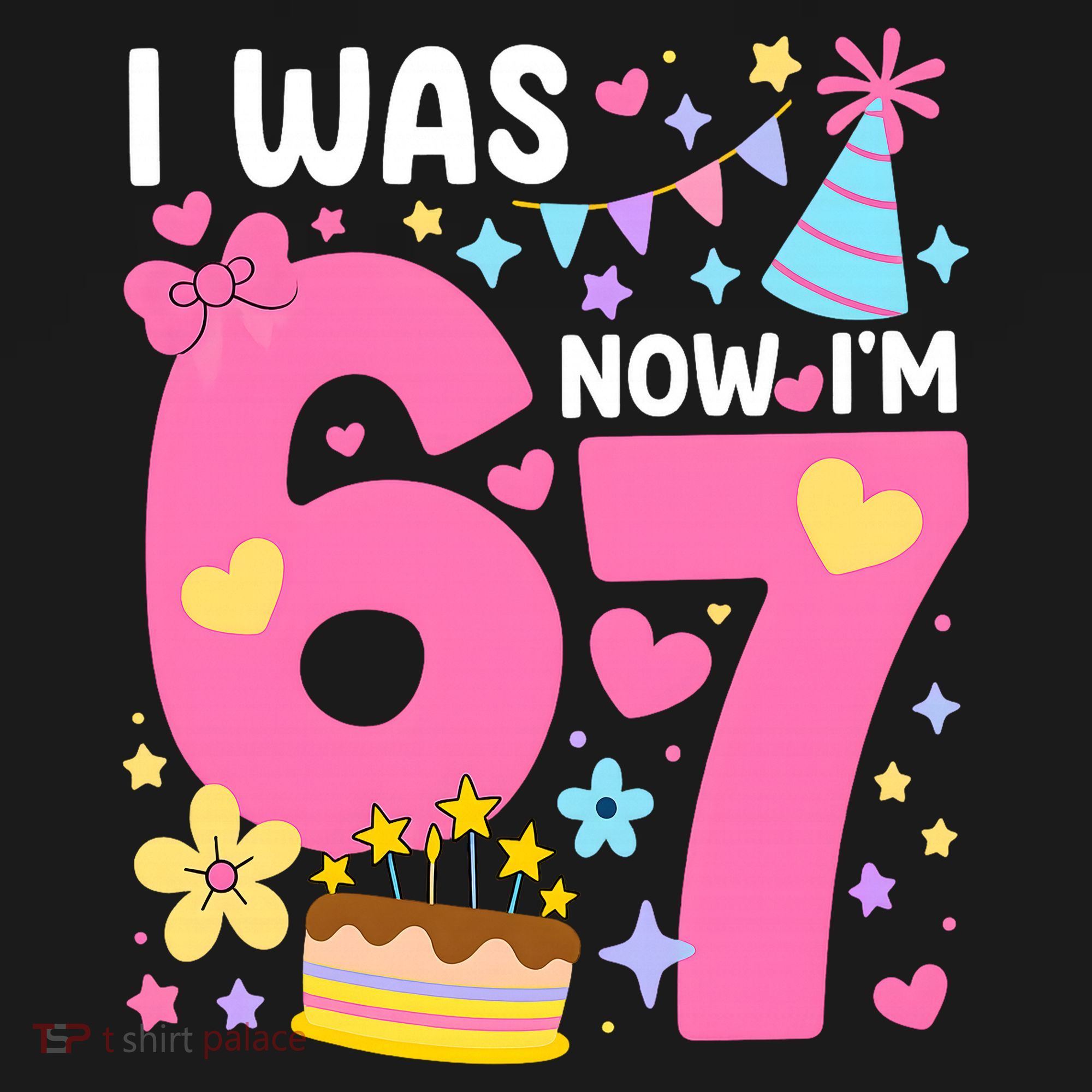 I Was 6 Now I’m 7 Cute 7th Birthday 6-7 Meme Mousepad