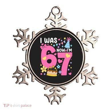 I Was 6 Now I’m 7 Cute 7th Birthday 6-7 Meme Ornament