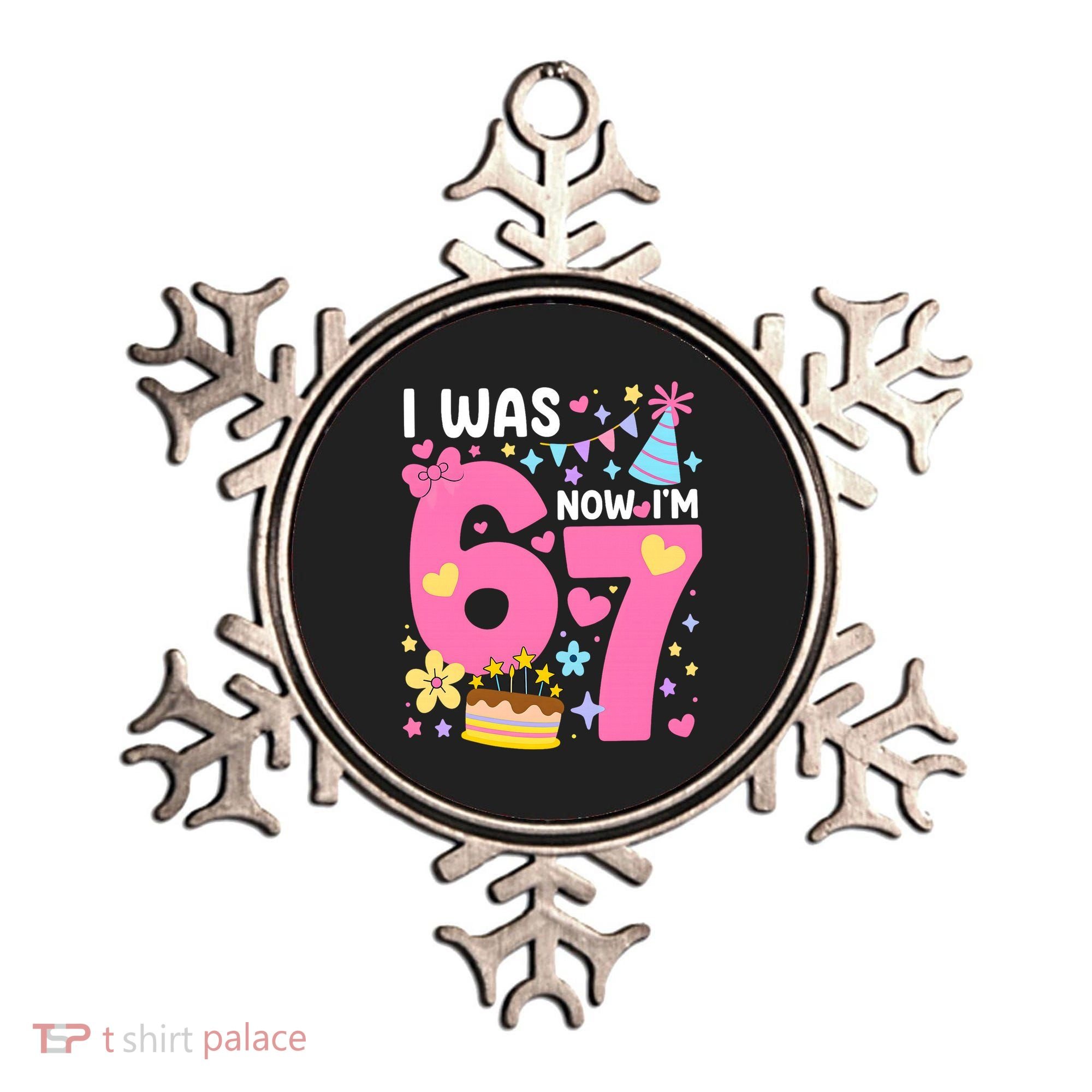 I Was 6 Now I’m 7 Cute 7th Birthday 6-7 Meme Ornament