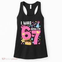 I Was 6 Now I’m 7 Cute 7th Birthday 6-7 Meme Women's Tank Top thumb 0