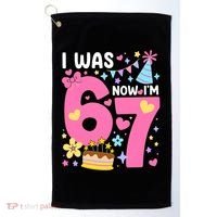 I Was 6 Now I’m 7 Cute 7th Birthday 6-7 Meme Golf Towel thumb 0