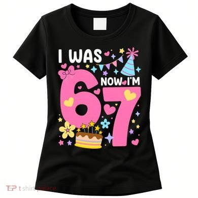 I Was 6 Now I’m 7 Cute 7th Birthday 6-7 Meme Women's T-Shirt
