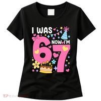 I Was 6 Now I’m 7 Cute 7th Birthday 6-7 Meme Women's T-Shirt thumb 0