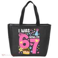 I Was 6 Now I’m 7 Cute 7th Birthday 6-7 Meme Tote Bag thumb 0