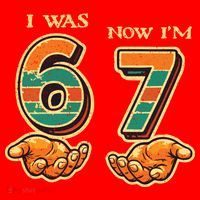 I Was 6 Now I’m 7th Birthday 67 Meme 6-7 Santa Hat thumb 1