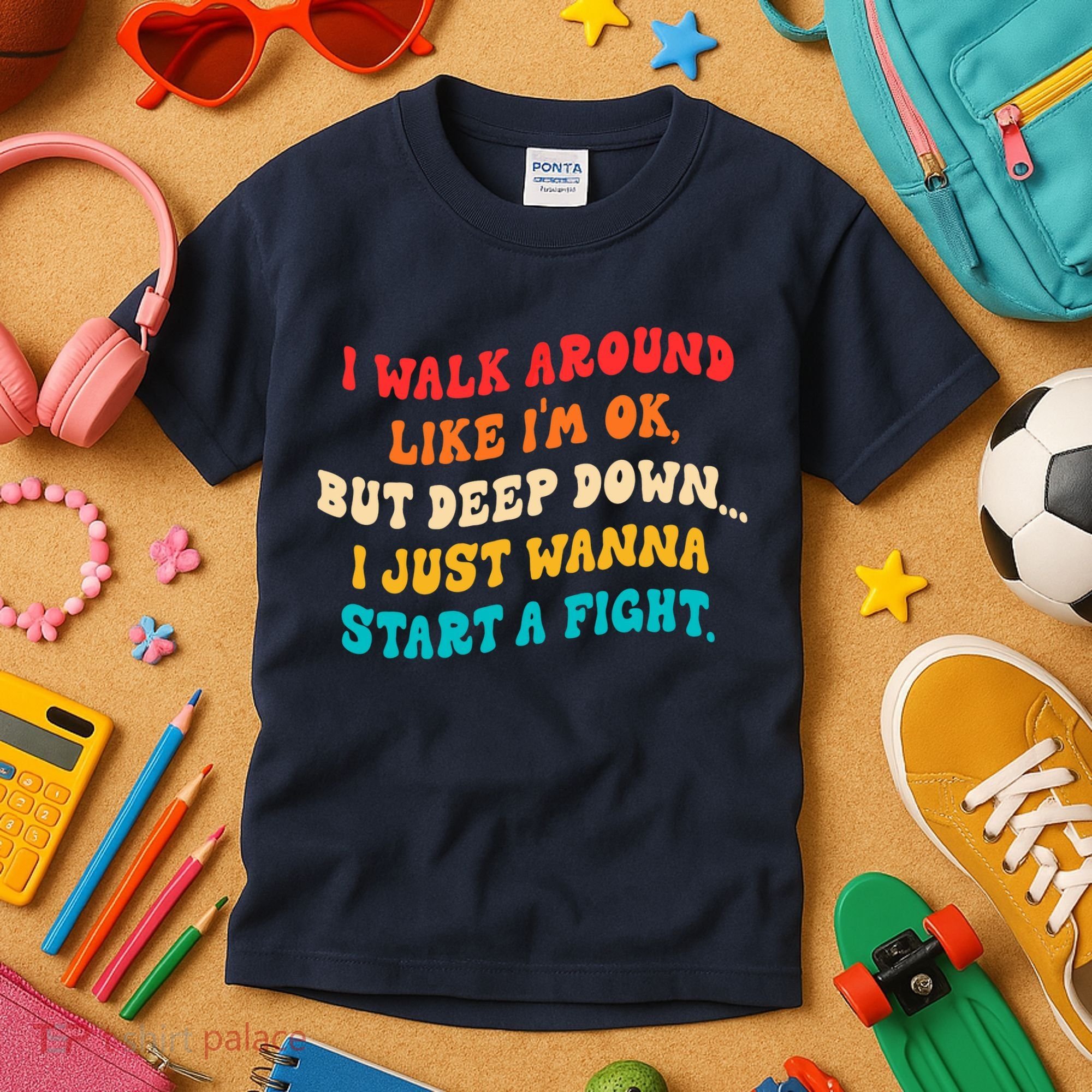 I Walk Around Like I'm Ok, But Deep Down I Just Wanna Start Kids T-Shirt