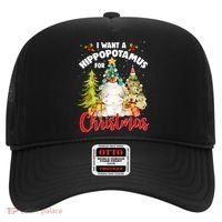 I Want A Hippopotamus For Christmas Xmas Tree Hippo Lover Gift Hat thumb 0