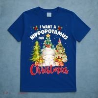 I Want A Hippopotamus For Christmas Xmas Tree Hippo Lover Gift T-Shirt thumb 5