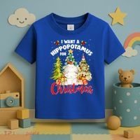 I Want A Hippopotamus For Christmas Xmas Tree Hippo Lover Gift Toddler T-Shirt thumb 3