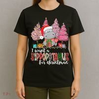 I Want A Hippopotamus For Christmas Xmas Hippo for   T-Shirt thumb 4