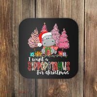 I Want A Hippopotamus For Christmas Xmas Hippo for   Coaster thumb 0