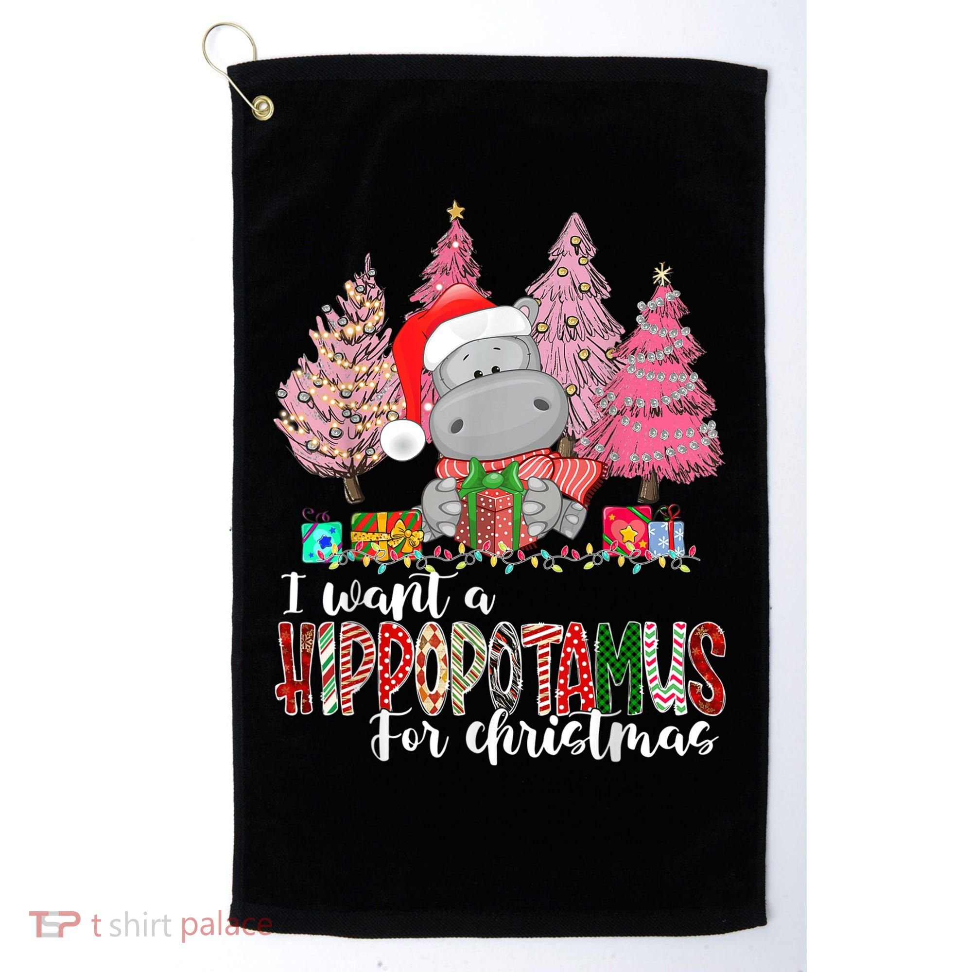 I Want A Hippopotamus For Christmas Xmas Hippo for   Golf Towel