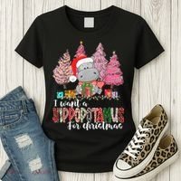 I Want A Hippopotamus For Christmas Xmas Hippo for   Women's T-Shirt thumb 3