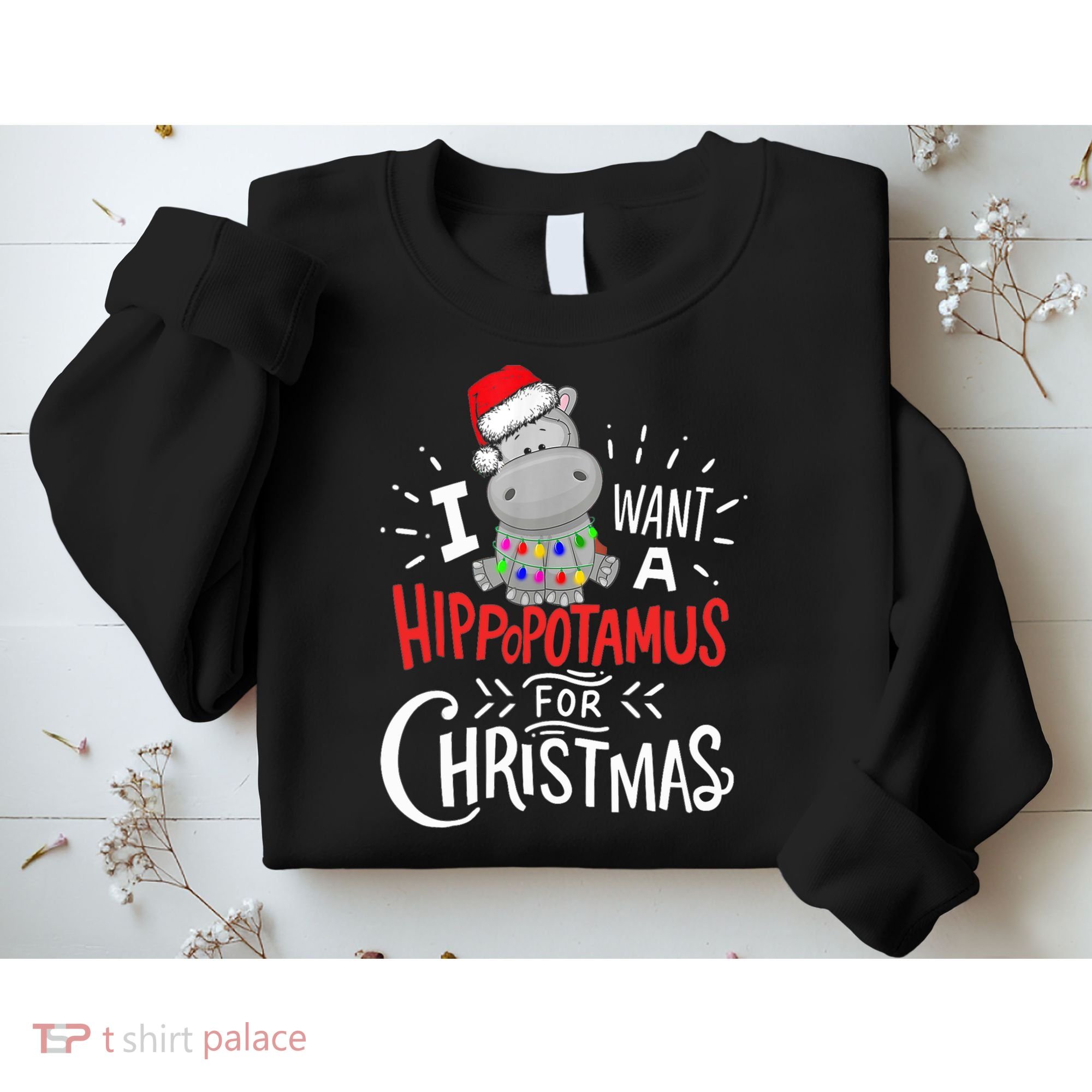 I Want A Hippopotamus For Christmas, Xmas Hippo TShirt Sweatshirt