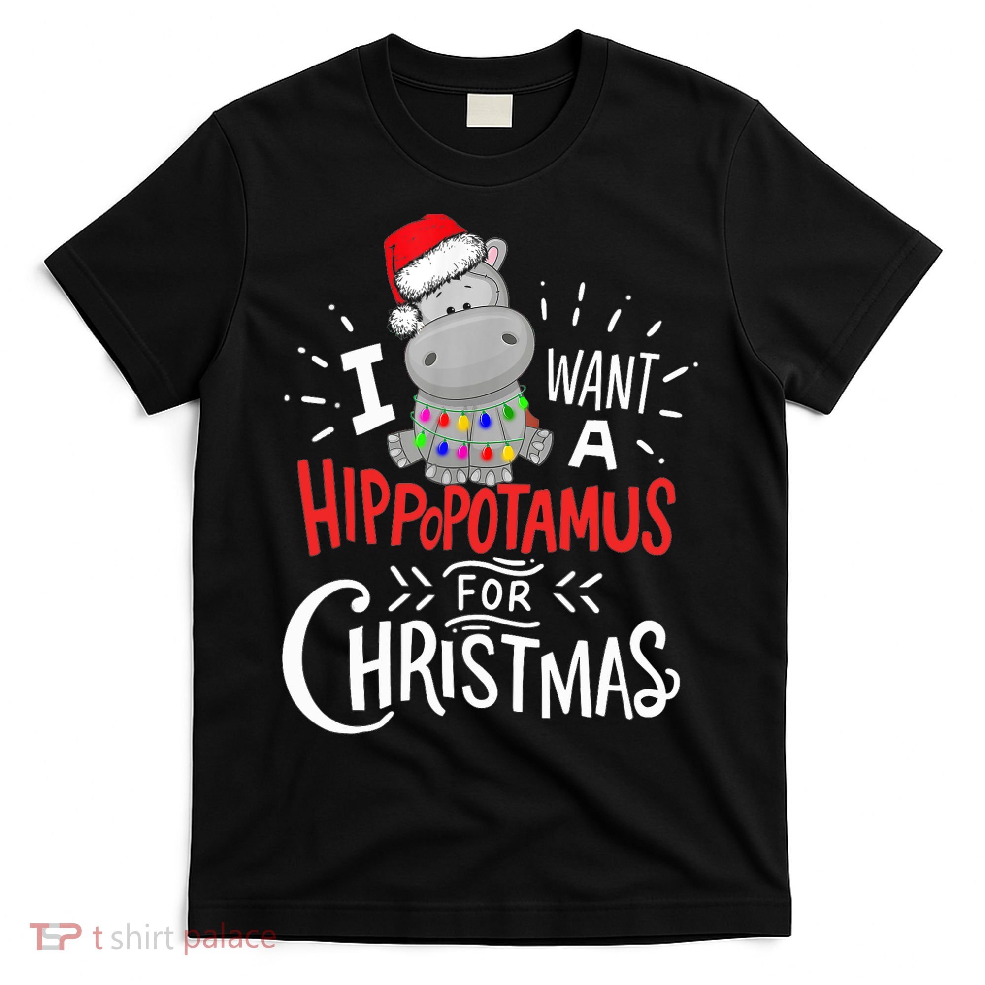 I Want A Hippopotamus For Christmas, Xmas Hippo TShirt T-Shirt