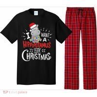 I Want A Hippopotamus For Christmas, Xmas Hippo TShirt Pajama Set thumb 0