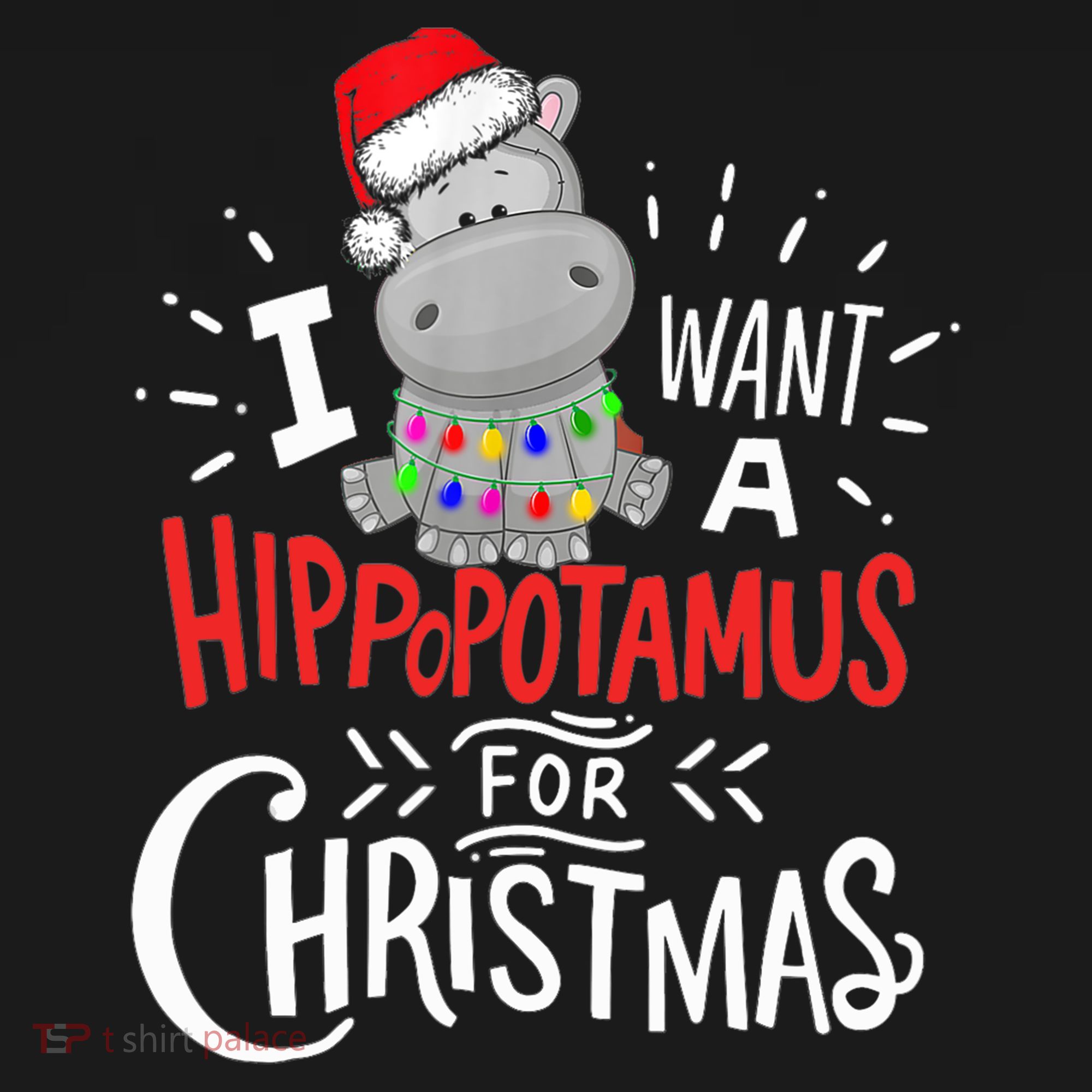 I Want A Hippopotamus For Christmas, Xmas Hippo TShirt Baby Bodysuit