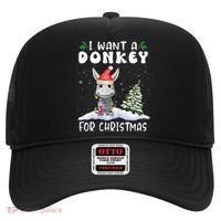 I Want A Donkey For Christmas Santa Hat Funny Xmas Hat thumb 0