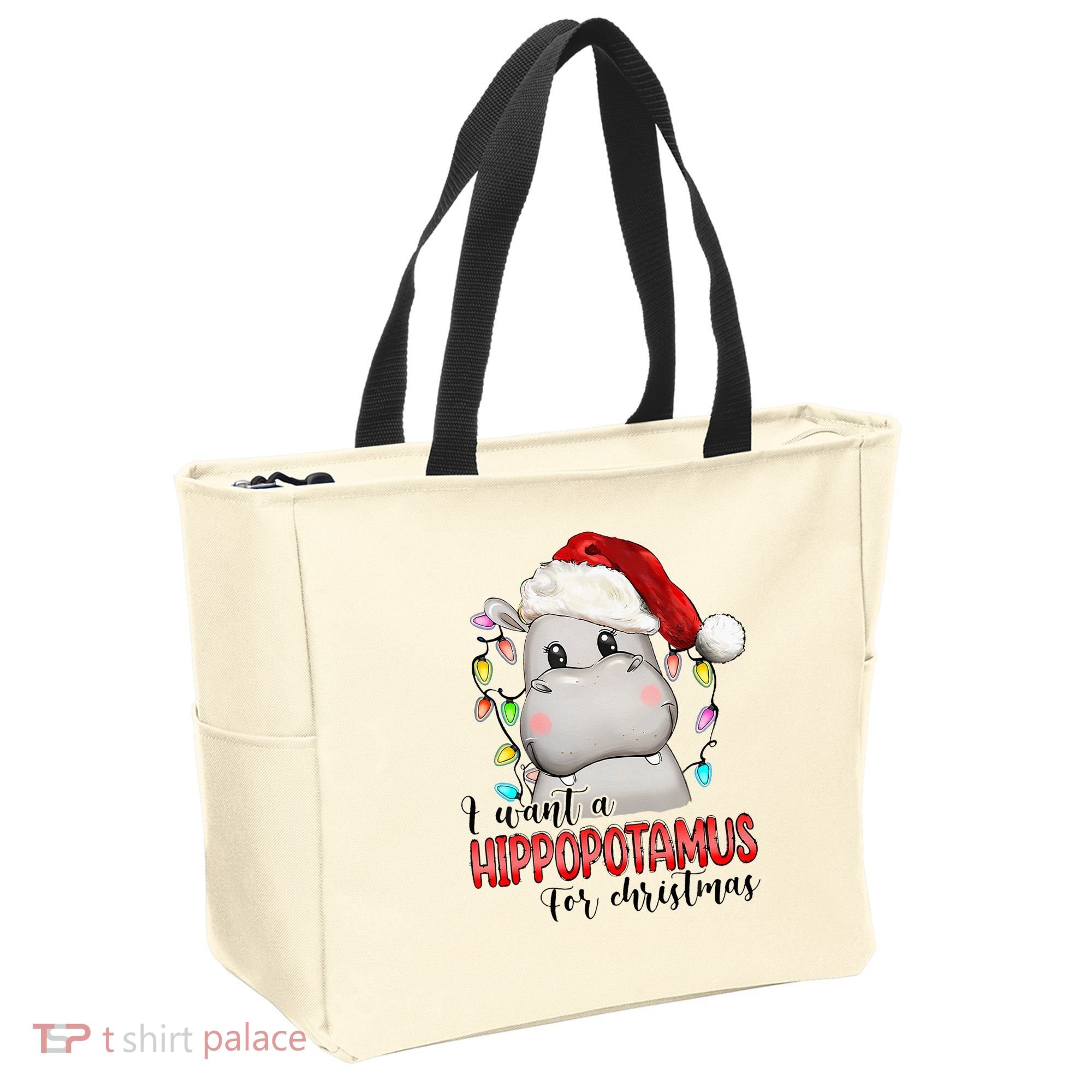 I Want A Hippopotamus For Christmas Xmas Tote Bag