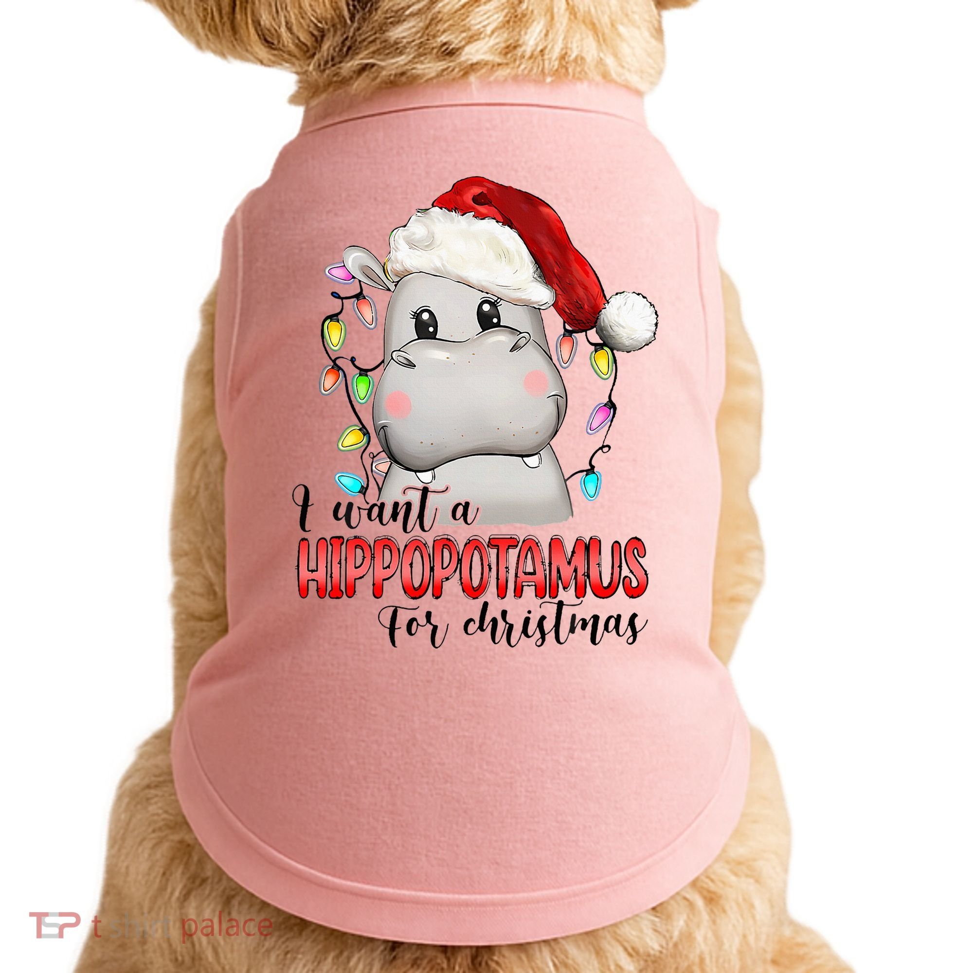 I Want A Hippopotamus For Christmas Xmas Doggie Tank