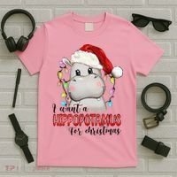 I Want A Hippopotamus For Christmas Xmas T-Shirt thumb 5