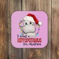I Want A Hippopotamus For Christmas Xmas Coaster thumb 0