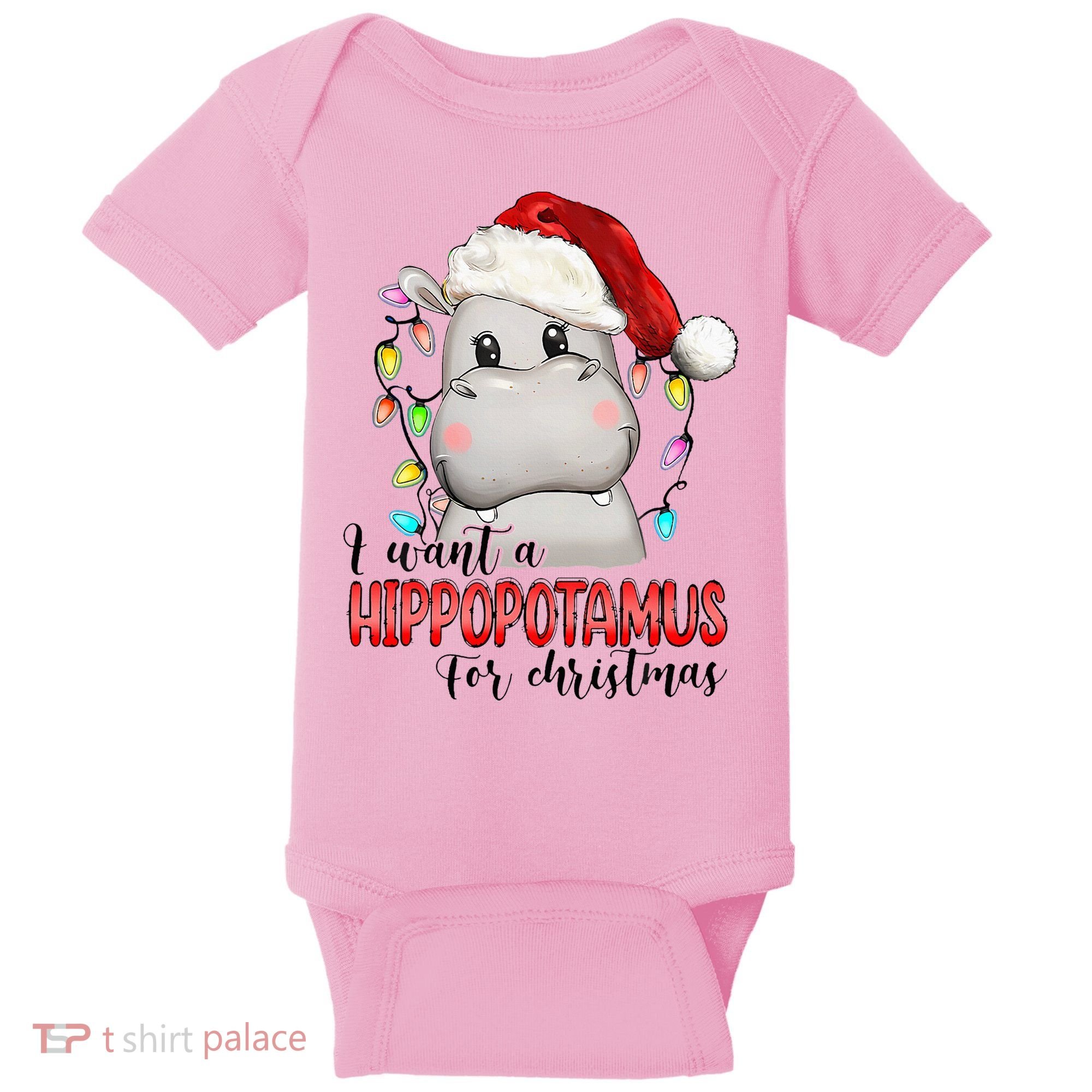 I Want A Hippopotamus For Christmas Xmas Baby Bodysuit