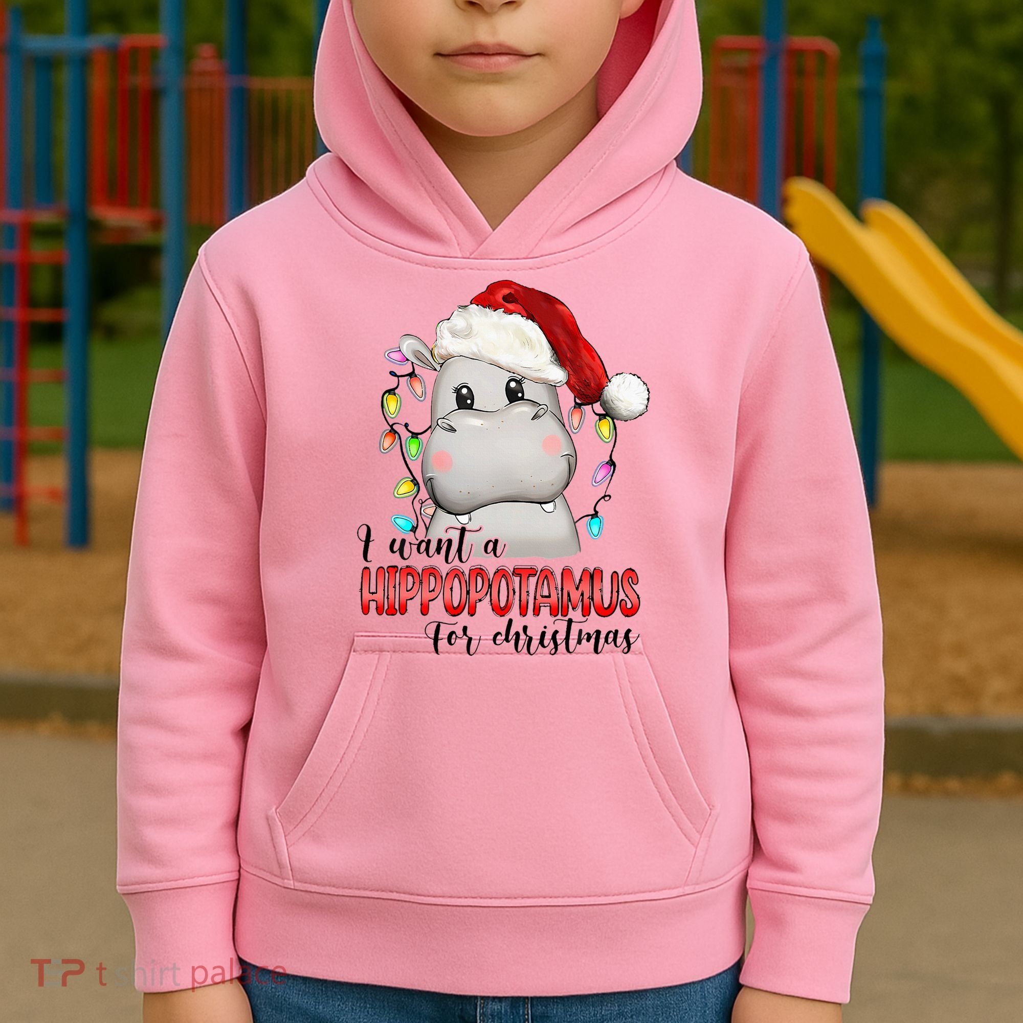 I Want A Hippopotamus For Christmas Xmas Kids Hoodie