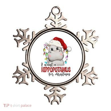 I Want A Hippopotamus For Christmas Xmas Ornament