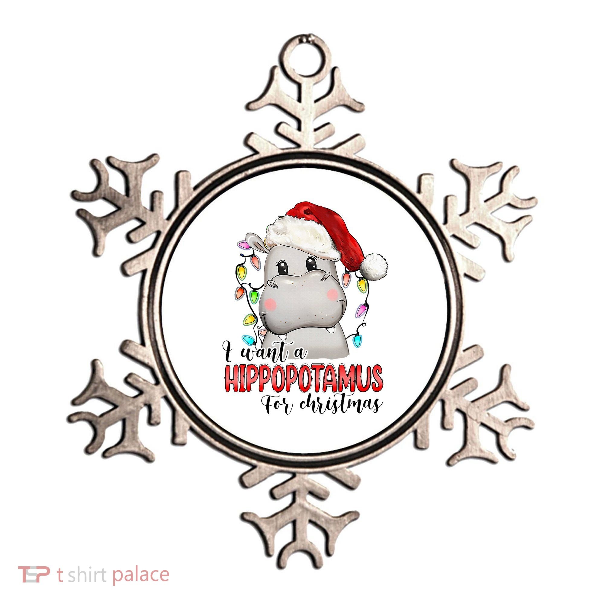 I Want A Hippopotamus For Christmas Xmas Ornament