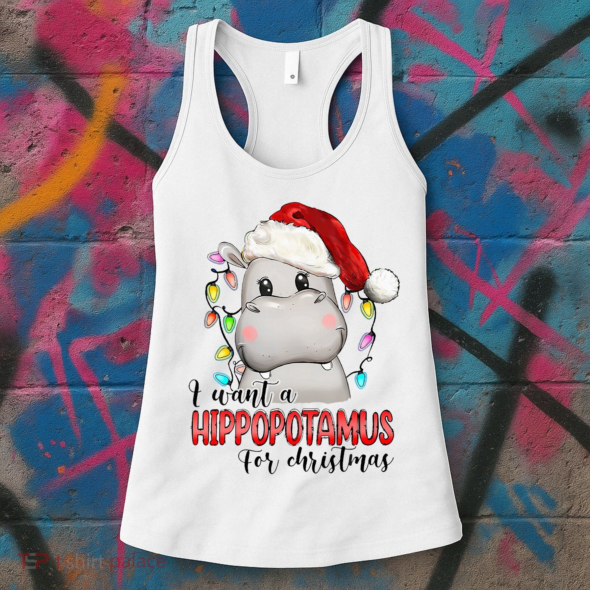 I Want A Hippopotamus For Christmas Xmas Women's Tank Top