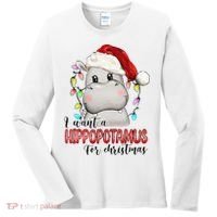 I Want A Hippopotamus For Christmas Xmas Women's Long Sleeve Shirt thumb 0