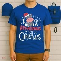 I Want A Hippopotamus For Christmas Xmas Hippo Gift T-Shirt thumb 6