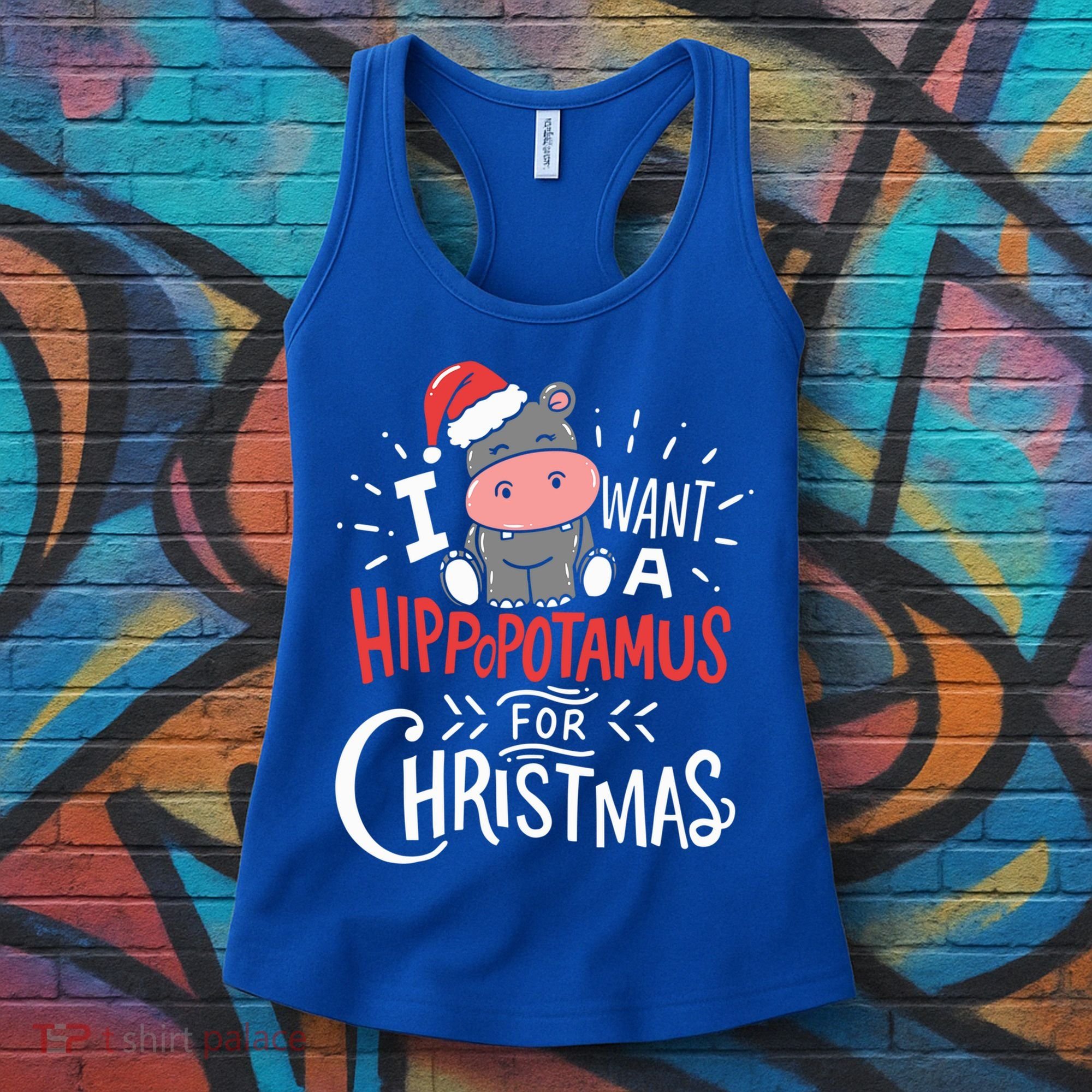 I Want A Hippopotamus For Christmas Xmas Hippo Gift Women's Tank Top