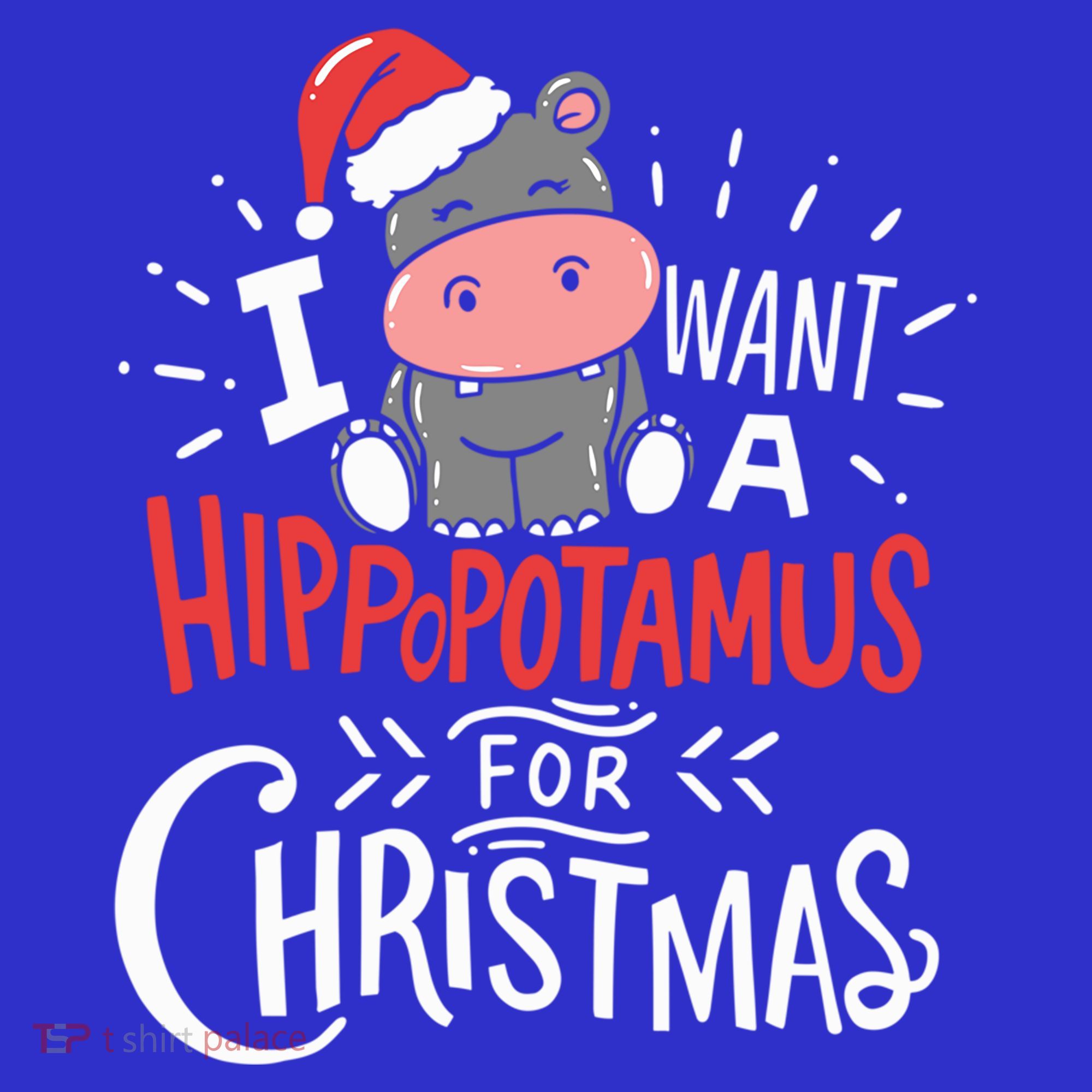 I Want A Hippopotamus For Christmas Xmas Hippo Gift Tank Top