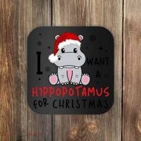 I Want A Hippopotamus For Christmas Coaster thumb 0