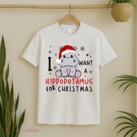 I Want A Hippopotamus For Christmas T-Shirt thumb 2