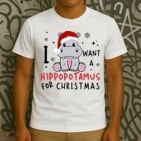 I Want A Hippopotamus For Christmas T-Shirt thumb 3