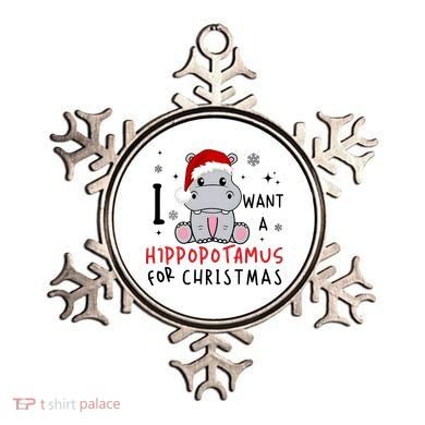 I Want A Hippopotamus For Christmas Ornament