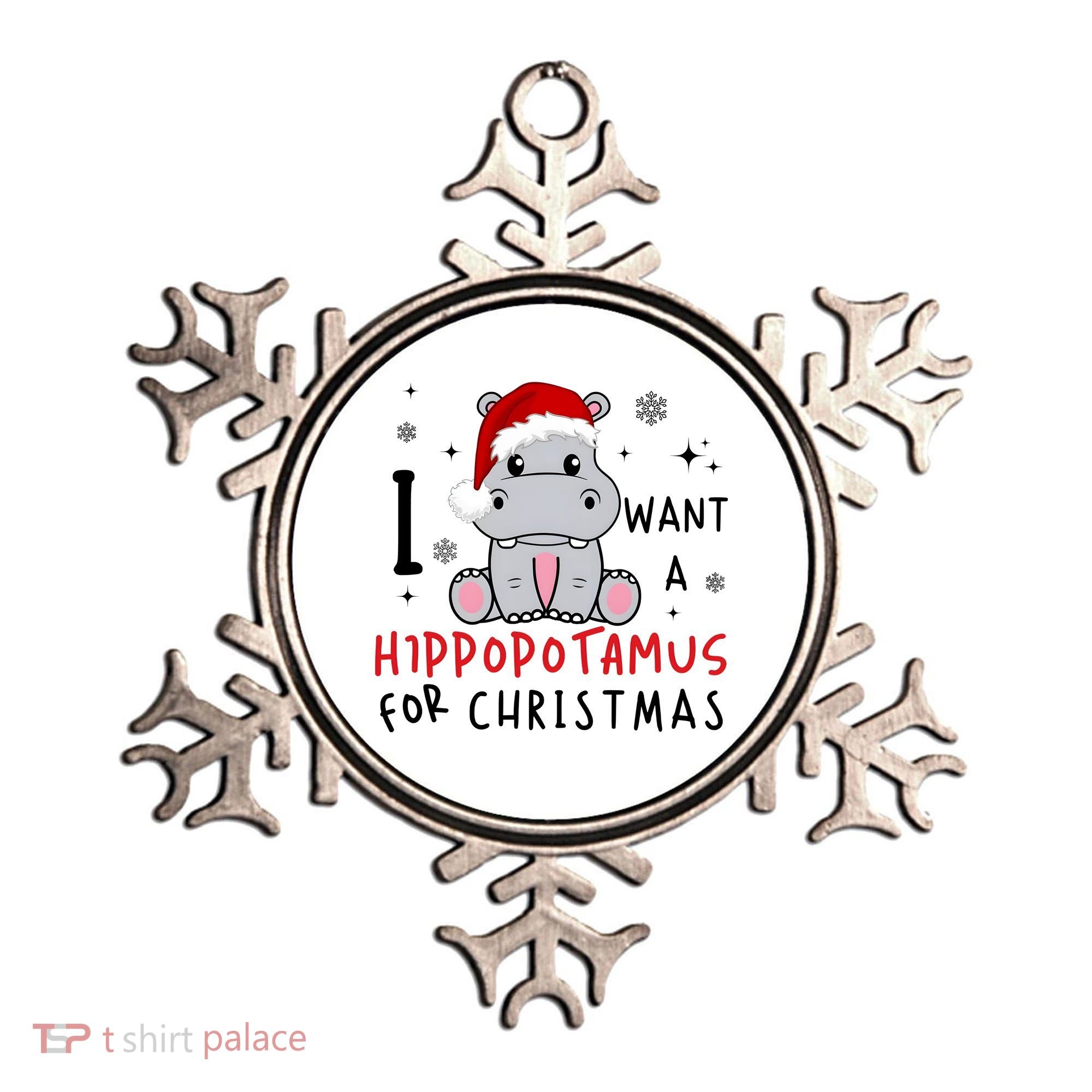 I Want A Hippopotamus For Christmas Ornament