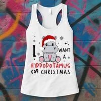 I Want A Hippopotamus For Christmas Women's Tank Top thumb 3