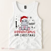 I Want A Hippopotamus For Christmas Tank Top thumb 2