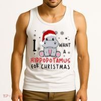 I Want A Hippopotamus For Christmas Tank Top thumb 3