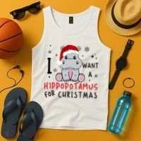 I Want A Hippopotamus For Christmas Tank Top thumb 4