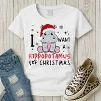 I Want A Hippopotamus For Christmas Women's T-Shirt thumb 3